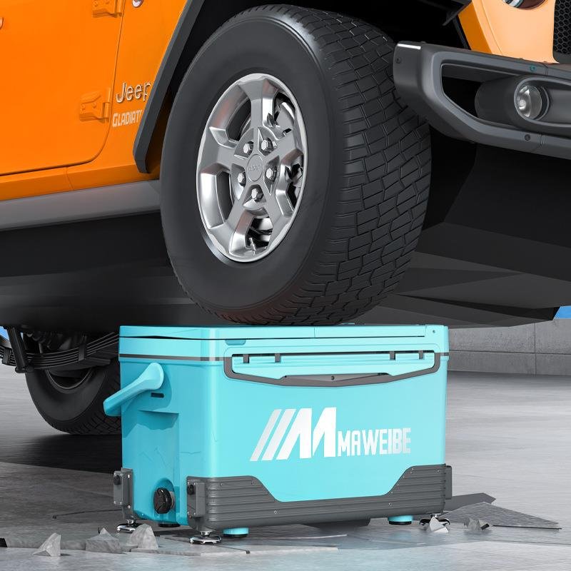 A NEW 2024 FISHING BOX FULL OF WHEELED OVERLIGHT DRUMS OF FISHING GEAR WITH MULTIFUNCTIONAL 36L FISHING